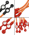Totally Rad 6Pcs E-Bike Battery cables with Thick Flex Copper Wire 2.5mm² That Boost Safety Flame Resistant PVC Insulation For Super Charging And High Performance Ride On Any Street, 6-piece orange lead set