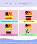 20 Rolls Instant Print Kids Camera Paper For HD Photo Prints, Premium Thermal Paper Refill With Bold Colors And Glossy Finish, Durable, High Quality Paper Your Kids Will Dig For Their Mini Cameras, camera paper install guide