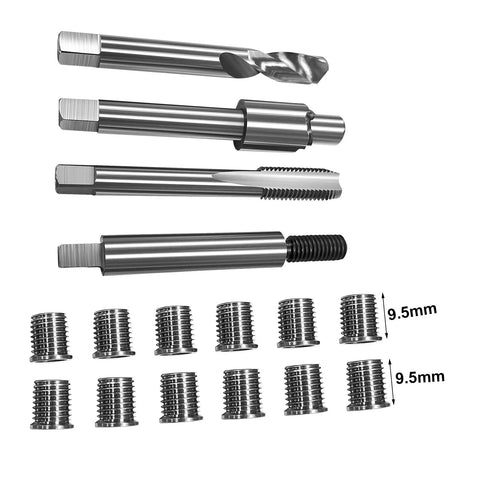 Top Shelf M7x1.0 Metric Thread Repair Kit With 9.5mm Stainless Steel Helical Inserts Auto Engine Bolt Hole Restore Dead Simple Power Drill Install No Sweat Professional Grade Fix