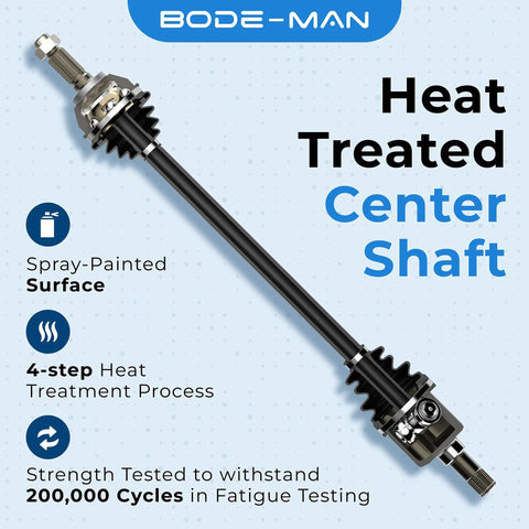Front Left Driver Side CV Axle Half Shaft Assembly For 2010 2012 Ford Fusion Mercury Milan Lincoln MKZ Hybrid with Automatic CVT Transmission Plug and Play Direct Fit OEM Grade Durable Part Replaces FD 8 8734A 447 00420L 662279 heat treated center shaft