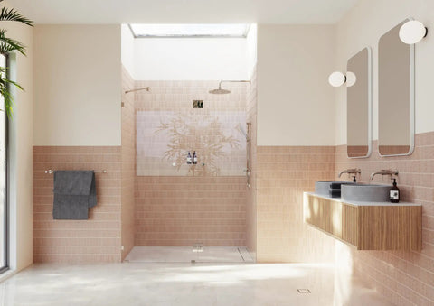 Frameless Shower Door Hinge With Enduroshield Glass Coating 78 Inch By 57.25 Inch Polished Brass Finish High Clarity Tempered Glass Easy Install Smooth Glide For Modern Bathrooms in a modern bathroom