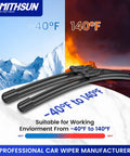 Premium 22 Inch Beam Wiper Blades For Chevy Avalanche Silverado Suburban Tahoe Exact Oem Replacement All Weather Heavy Duty Rubber with -40F to 140F suitability.