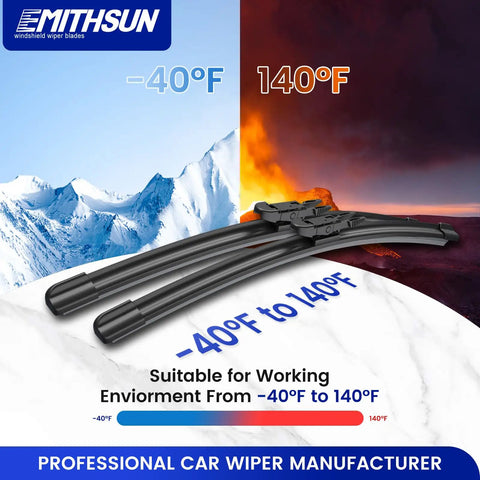 Premium 22 Inch Beam Wiper Blades For Chevy Avalanche Silverado Suburban Tahoe Exact Oem Replacement All Weather Heavy Duty Rubber with -40F to 140F suitability.