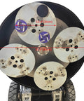 Electric Concrete Floor Grinder With 3.9 Inch Planetary 12 Head Grinding System, showing grinding discs underside, Epoxy Terrazzo