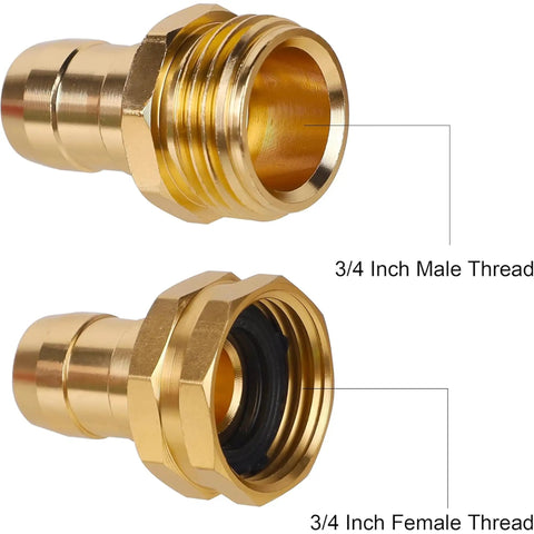 Top Rated 5/8 Inch Garden Hose Repair Kit With Stainless Steel Clamps And Aluminum Male Female Connectors For Sprinkler Water Hose End Fixing Essentials You Need. 3/4 inch aluminum male and female hose connectors