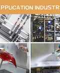 Application of Three Way Air Hose Splitter with One Quarter Inch Fittings in various industrial settings.