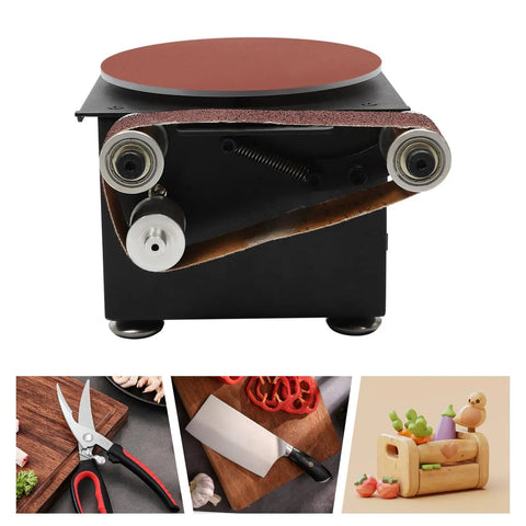 Get Your Hands On This Mini Belt Sander With 6 Inch Sanding Disc And Spindle Tool. Compact bench sander with sanding belt.