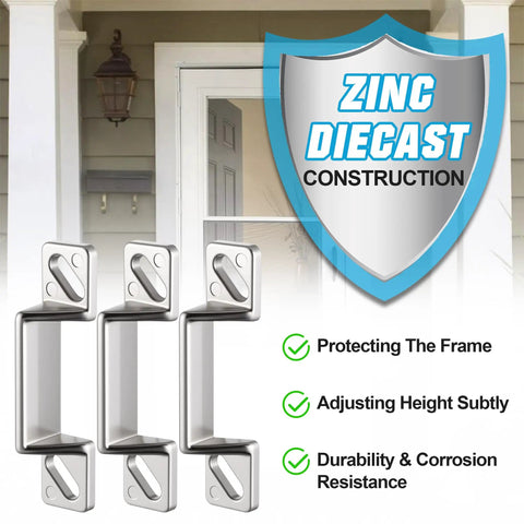Durable Screen Door Latch Replacement Kit Compatible With Prime-Line K5148 shown with zinc die cast construction benefits