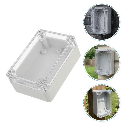 Top-Tier Waterproof Electrical Box Set With Abs Cover For Outdoor Security Modules And Internal Circuits To Keep Stuff Dry And Safe From Rain Sun Or Dust - clear lid and body design