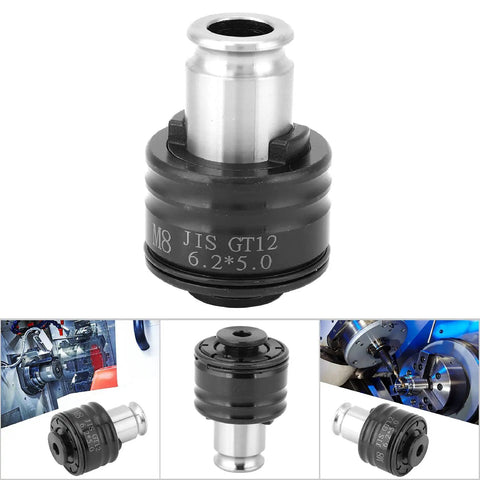 GT12 Compact Tapping Collet Chuck For Drill Accessories with top notch torque control, black and silver, M8 size