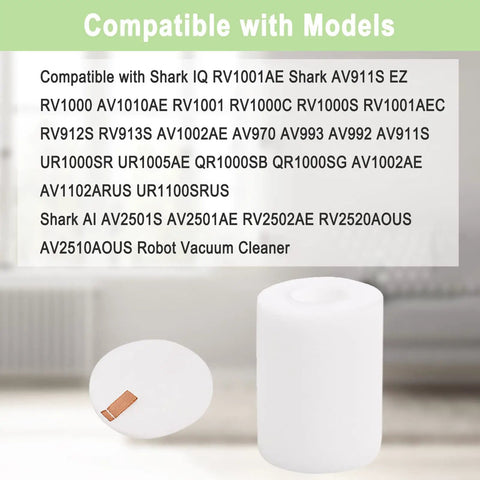 Six Pack IQ Base Pre Motor Foam Replacement Filters For Shark IQ And AI Robot Vacuums R101AE RV1001AE AV912S AV1010AE RV1000 AV993 RV1002AE RV2502AE RV2520AOUS AV2510AOUS