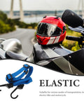 Motorcycle Helmet And Cargo Securement Straps With Hooks Mesh Elastic Rope Strap Grab And Go Portable Nylon And Rubber Tie Down