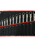 Heavy Duty Ratchet Spanner Set 12 Piece Mirror Finish Wrenches For Home Garage And Car Repair Universal Wrench Kit