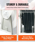 Heavy Duty 1 Inch By 33 Foot Fuel Hose Reel with carbon steel construction, protective steel plate, and mounting shaft