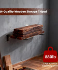 20 Inch Beefy Heavy Duty L Shelf Brackets Black Built From One Fifth Inch Cold Rolled Steel With Solid Welds For Ultra Stable Shelving, Perfect For Wood Metal Or Any Board Materials, Industrial Grade Support For Heavy Loads mounted with wooden shelf boards, 880 lb capacity