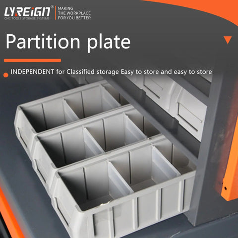 Shop Boss CNC Tools Organizer Cabinet for End Mills and Accessories with partition plate for classified storage