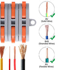 XHF 31-piece lever wire-nut connector set; gray housing with orange levers for 28–12 AWG solid or stranded wires