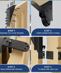 Sliding Gate Hardware Kit For Wood Gates 1.5 to 2 Inches Anti Sag Beefed Up With Galvanized Steel Track Frame And Reinforced Corner Braces For Stable, Deformation-Resistant Performance Easy Install, corner bracket assembly steps