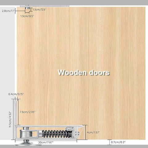 Diagram showing Dual Action Spring Hinges For Wood Doors With Self Closing And Stop, Swinging Pivot Hinges In Ancient Bronze Finish.