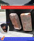 Hella Tough Self Adhesive Roof Tape With Thick Aluminum Foil Backing showing bricks adhered to a surface demonstrating adhesion efficacy.