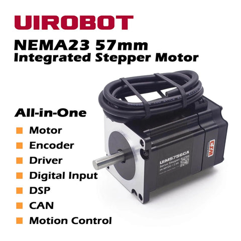 Nema 23 Integrated Servo Stepper Motor With Built In Multi Turn Absolute Encoder Closed Loop Servo Motion Controller And Driver Can Bus