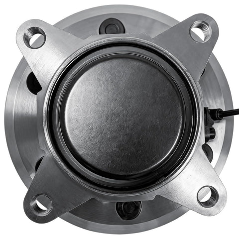 Front view of Front Wheel Hub And Bearing Assembly With ABS For 2018 2020 Ford F-150 RWD 2WD, 6 Lug, Heavy Duty No-Nonsense Bolt-On Replacement