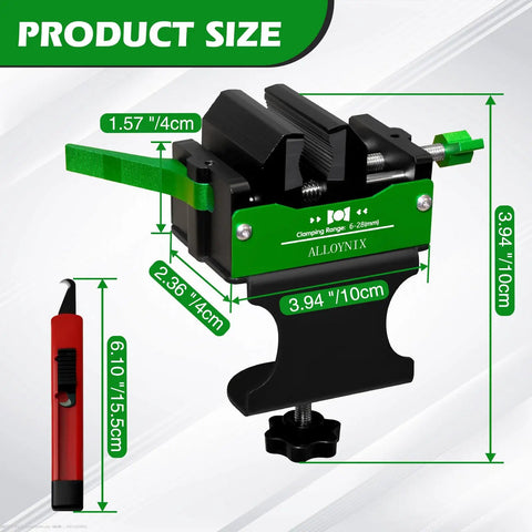 Professional Golf Club Regripping Kit With No Drill Vise Clamp And Quick Release Universal Fit 6 To 28 Millimeter Shafts Rubber Cushioned Jaws portable tool size guide