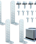Four and a quarter inch hurricane condenser brackets with screws four pack all in one heavy duty galvanized steel clips