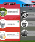 Comparison of Two Pack Golf Ball Basket With Handle, Portable Stainless Steel Buckets That Hold 50 Balls and other options