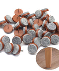 40 Piece Round Heavy Duty Nail On Felt Pads For Furniture Legs And Table And Chair Feet Floor Protectors That Glide Smoothly Brown 18mm Nail Diameter With 15mm Felt Pad