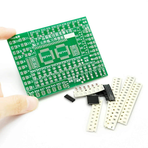 DIY SMD SMT Practice Board For Soldering Skill Training Kit With Clearly Labeled Electronics Components High Quality PCB AE1173