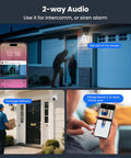 Screen showing 10X Zoom Mesh WiFi 6 PTZ AI Tracking Security Camera System With 4 Cameras 2K Dual Lens Kit in action with night vision