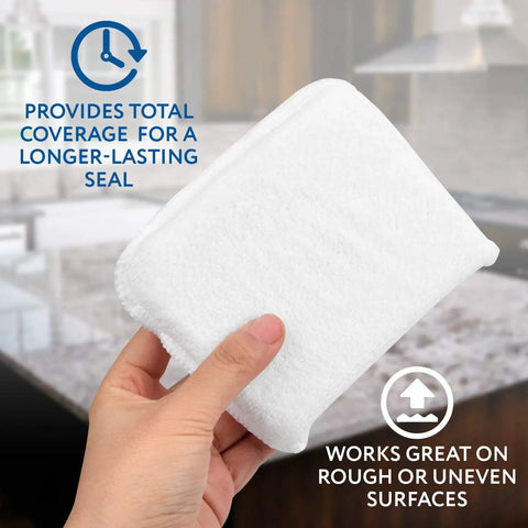 Reusable Microfiber Sealer Applicator Pads For Tile Grout And Stone, Pro Grade Multi Surface Coverage, Smooth Spread, Edge Control, Grout Sealant Tool, 4 Pack 5x4x1 In Black