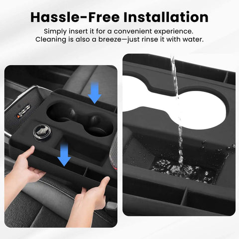 Silicone Center Console Organizer for 2025 2026 Chevy Equinox Not for Equinox EV Anti Scratch Protective Pad Cover Cup Holder Tray Storage Box and Silicone Shift Panel Trim Cover Custom Fit Interior Accessory