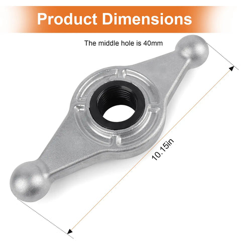 Pro Grade Wheel Balancer Hub Wing Nut 812103 For Hunter DSP Auto Tire Rigs 40mm By 8mm Thread Pitch showing product dimensions.