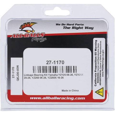 Packaging of Shock Swing Arm Linkage Bearing Seal Kit For Yamaha YZ125 YZ250 And More Pro Grade Replacement Kit