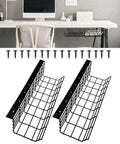 Under Desk Cable Management Tray And Storage Rack For Neat Wires USB Hubs And Power Strips Space Saving 34 Inch Raceway shown with screws