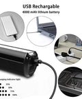 Ultra Bright USB Rechargeable Bike Light with 5 Modes Waterproof MTB Headlight charging via USB with 4000 mAh battery