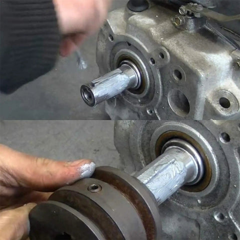 Installation of Three Quarters To One Inch Gas Engine Crank Sleeve Adapter with Step Key on engine crankshaft
