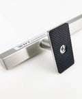 Close-up of Professional Fingerboard Flat Rail Prop For Finger Skateboard Made Of Stainless Steel, showing non-slip rubber bottom.