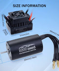 Beefed Up 2600KV Brushless Motor And 60A ESC Combo For One Tenth Scale RC Cars And Trucks Off Road Ready With 2S Battery