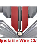 Illustration of Hand Crank Copper Wire Stripper And Cable Stripping Machine For Wires 18 AWG To 1250 Kcm With Adjustable Clamps