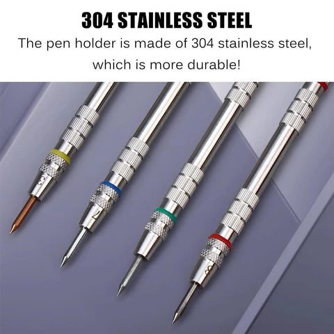 Pro Mohs Hardness Test Kit 4 Pack Dual End Scratch Tester Pens 2 9 Range Stainless Steel With Handy Storage Box For Mineral Gemstone Ceramic Tile Floor Checks And DIY Rock Hound Projects, 304 steel