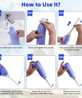 Steps to use Portable Bidet Sprayer for Personal Hygiene 620ml Travel Bottle with Extended Nozzle, showing filling and operating procedure.