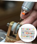 Using 30Pcs PCB Drill Bit Set for Jewelry Engraving and Circuit Boards, Tungsten Micro Drill Bits for DIY Projects, detail view of bits.