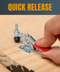Two Pack Quick Release Toggle Clamp, 60 Lbs Holding Capacity, Horizontal Clamp Type 201A in use on woodworking jig