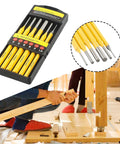 Woodworking Drive Punch Kit With Six Sizes Of Cone And Center Punches Rust Resistant Steel For Precise Drilling And Marking