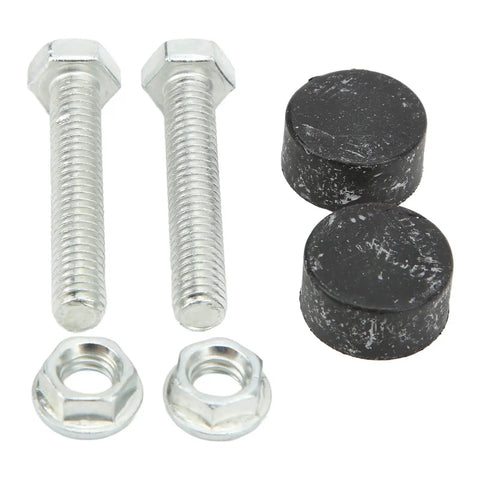 Heavy Duty 2 Piece Hood Bumpers For 64-75 Olds Gs Lark Special Malibu Nova Cutlass Tempest Rubber Aluminum Bonnet Adjuster Stopper Kit with bolts and nuts