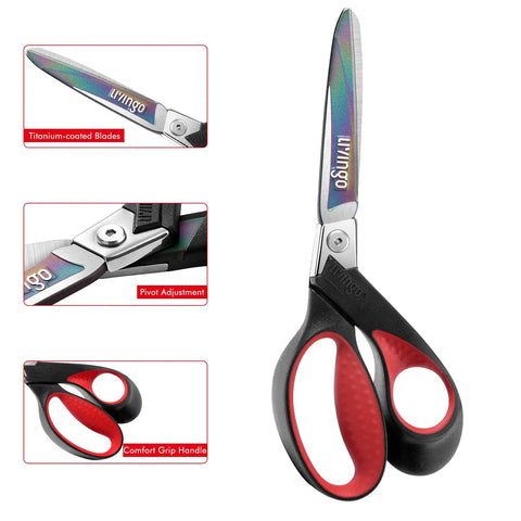 Heavy Duty Titanium Coated Stainless Steel Scissors Multipurpose Pro Shears For Industrial Use With Ultra Sharp Blades