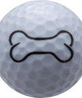Dog Lover Golf Balls Set Of 12, Funny Dog Theme Golf Balls For Golfers And Pet Lovers with bone design, 2-piece construction